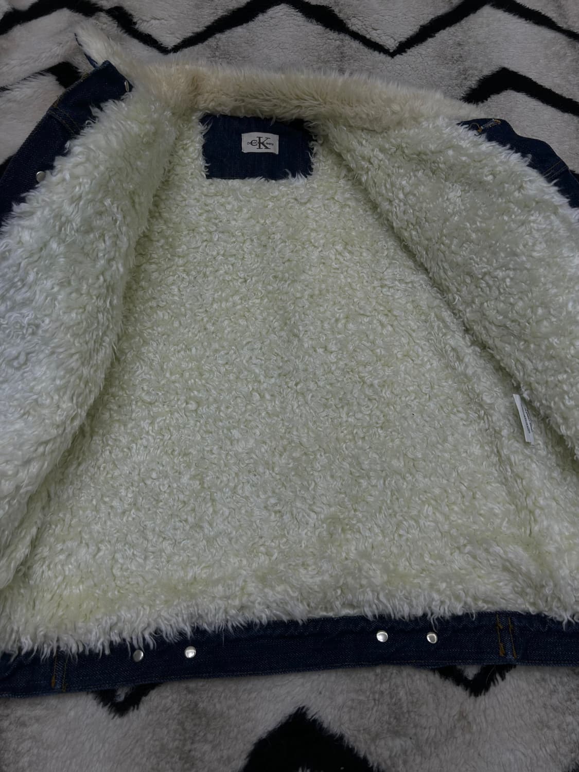 [M]켈빈클라인 데님 쉐르파 자켓/진청 상품이미지4