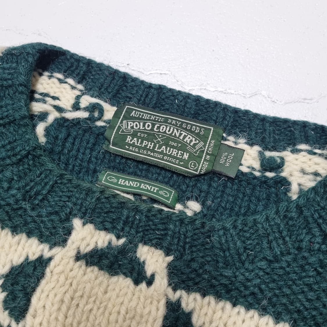 90S 폴로 컨트리 네이티브 아메리칸 스웨터 - L 상품이미지10