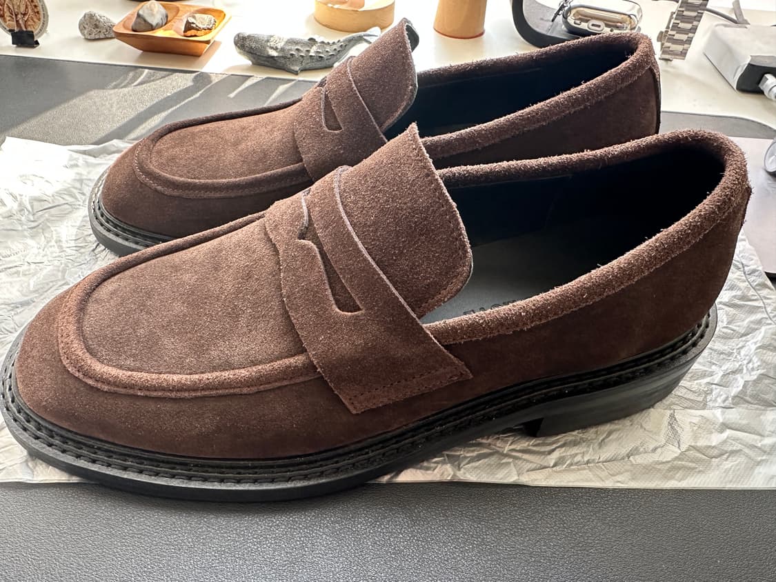 로맨틱무브 뉴 미니멀 스웨이드 로퍼(브라운) 상품이미지4