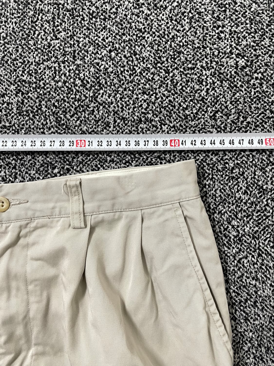 빈티지9. 폴로랄프로렌 리버스 플리츠 프레스펙트 코튼 팬츠 아이보리 상품이미지4