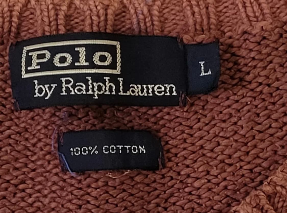 폴로랄프로렌 버건디 브이넥 오버핏 니트 상품이미지4