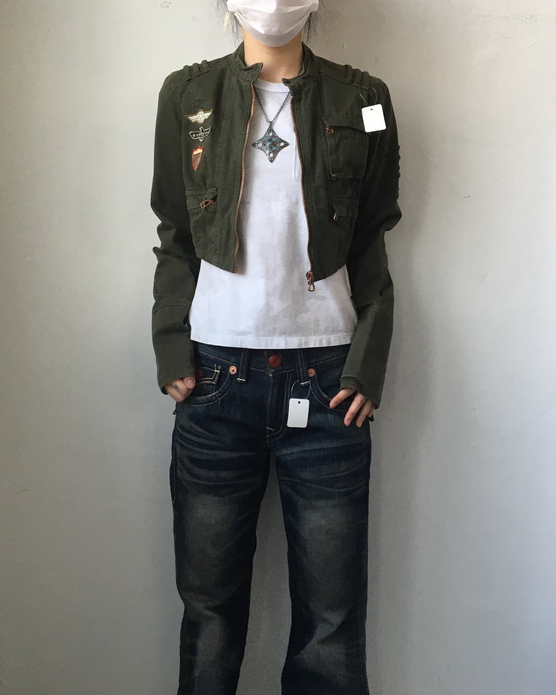 Patch point crop zip up jacket 상품이미지7