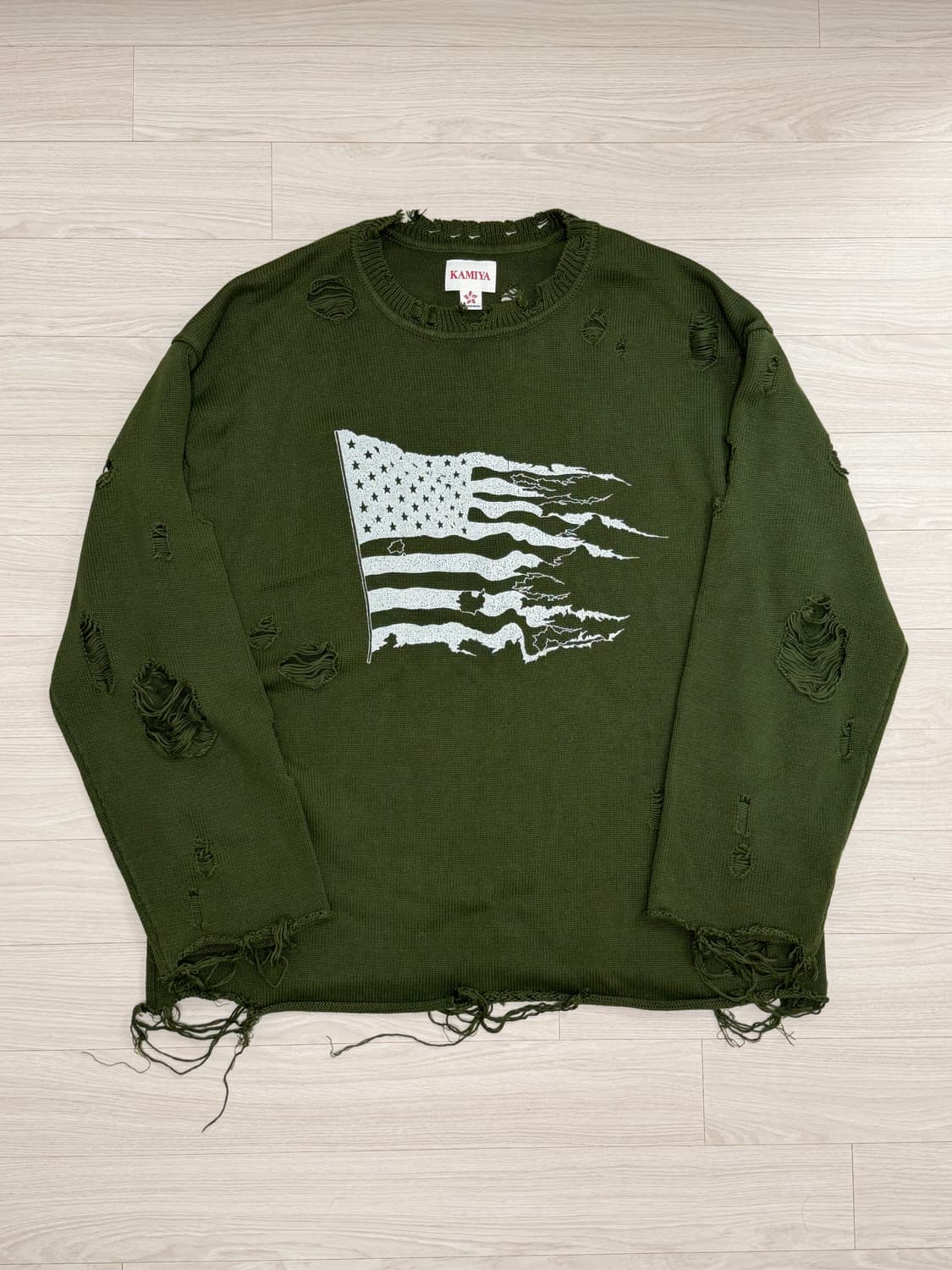 KAMIYA 카미야 디스트로이드 플래그 니트 상품이미지2
