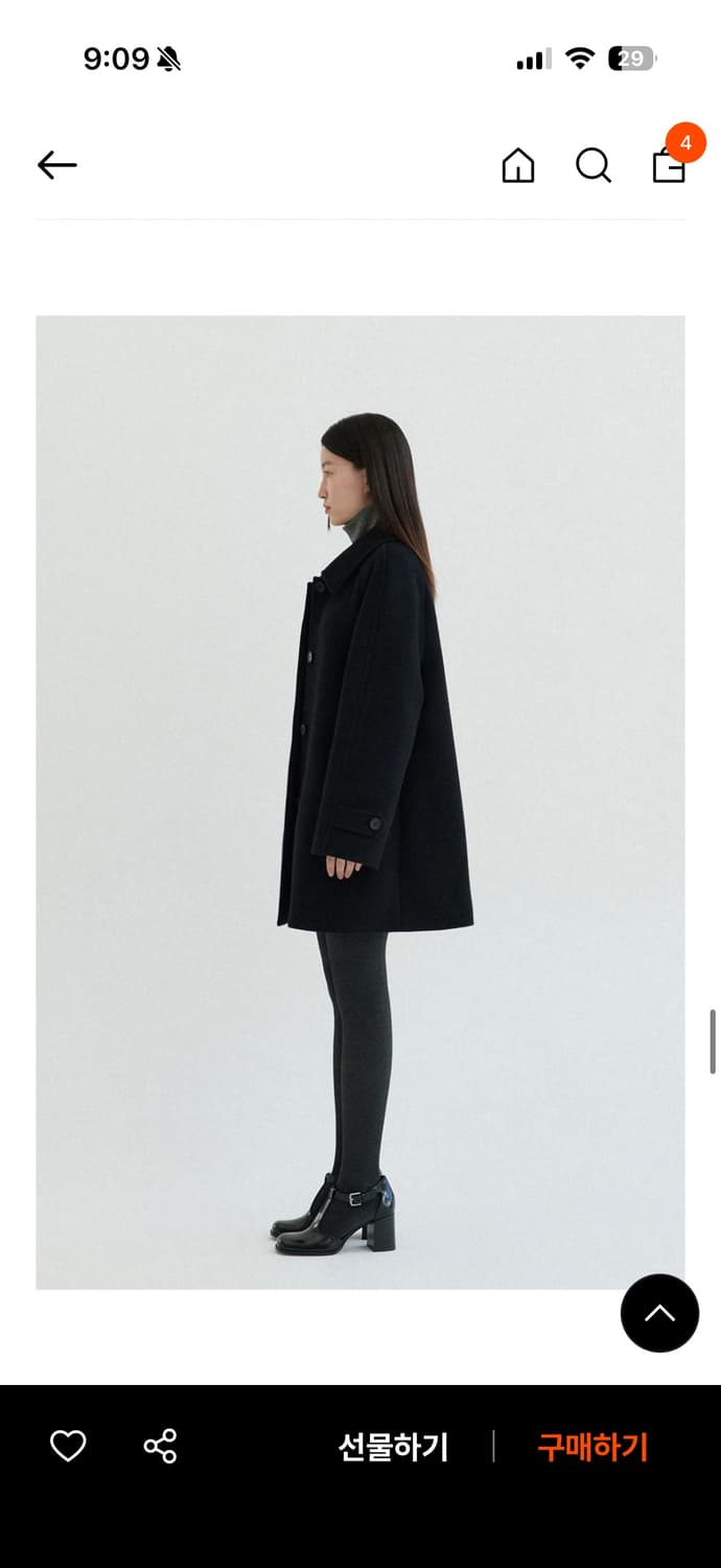 스프링크로커스 하프 발마칸 코트 블랙 상품이미지6