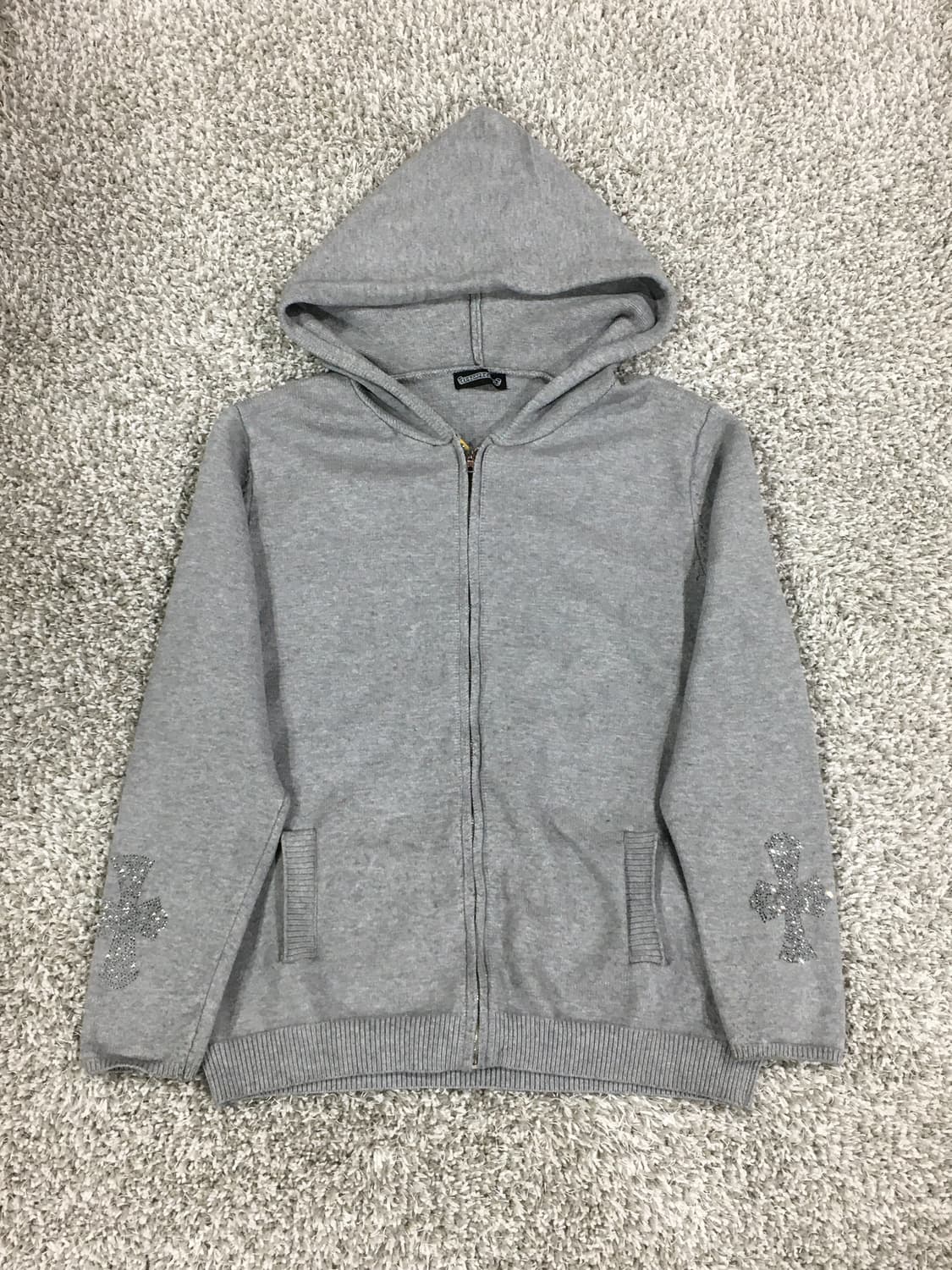 크롬하츠 니트 집업 그레이 상품이미지1