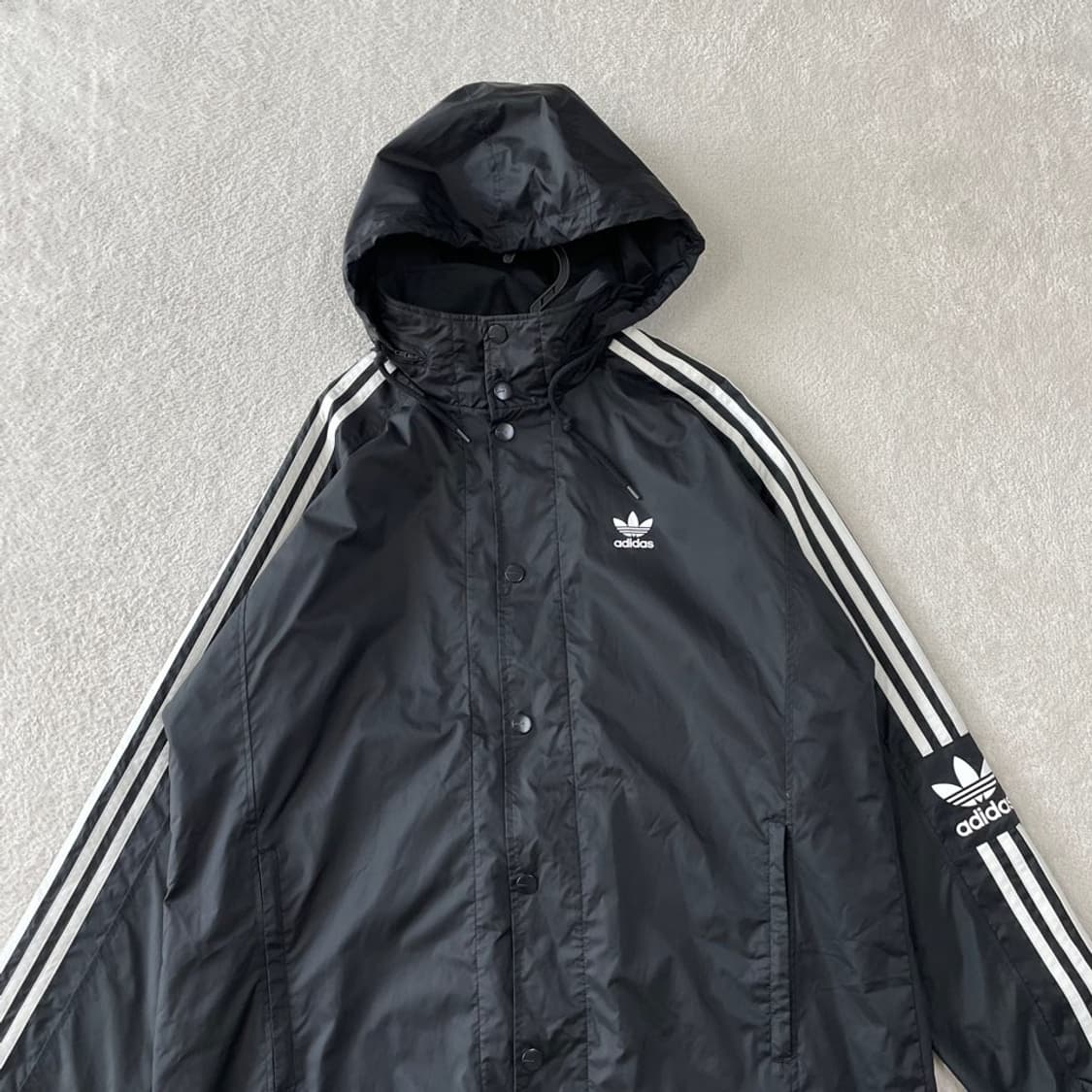 L 아디다스 백로고 롱 윈드 바람막이 락업 자켓 100  상품이미지3