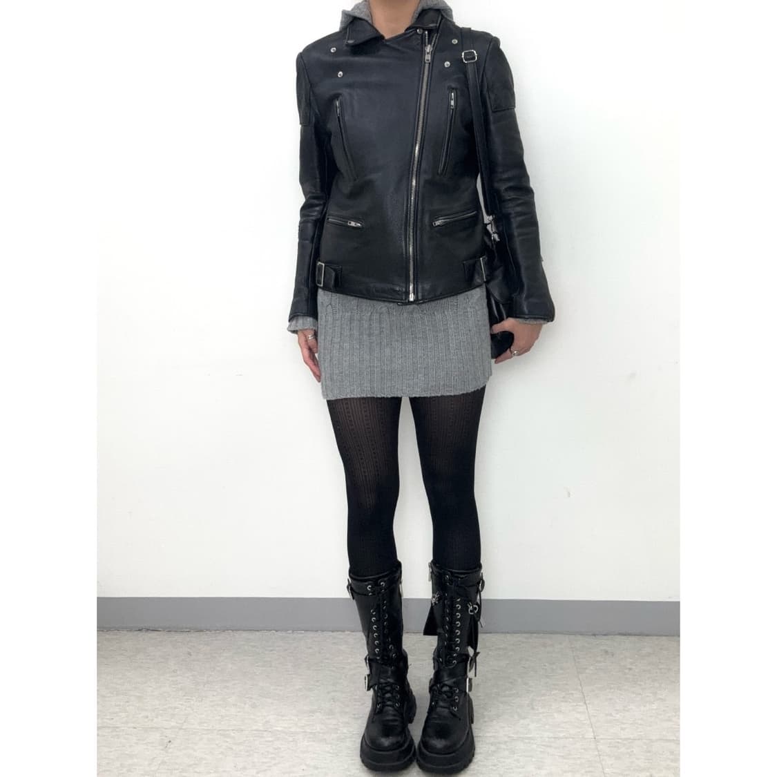 빈티지 리얼레더 가죽 라이더 자켓 상품이미지4