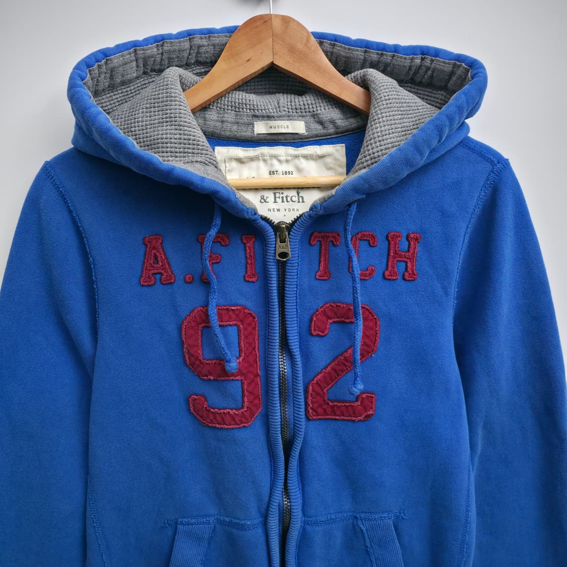 [M] 아베크롬비 블루 후드집업 상품이미지2