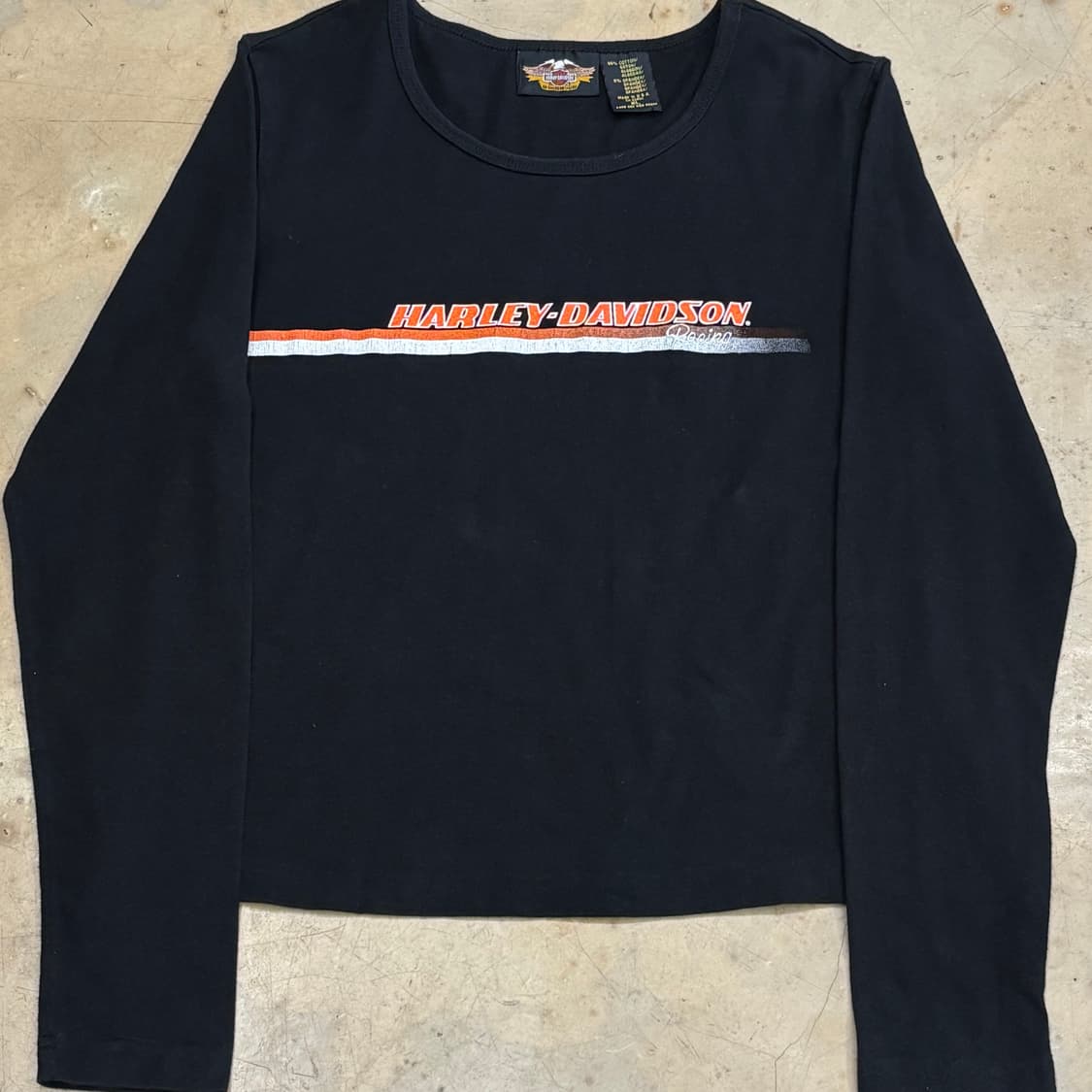 🫶🏻 할리데이비슨 여성용 블랙 크롭 롱슬리브 🫶🏻 상품이미지1