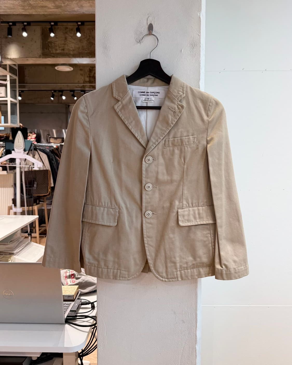 꼼데가르송 베이지 코튼 트윌 케이프  상품이미지2