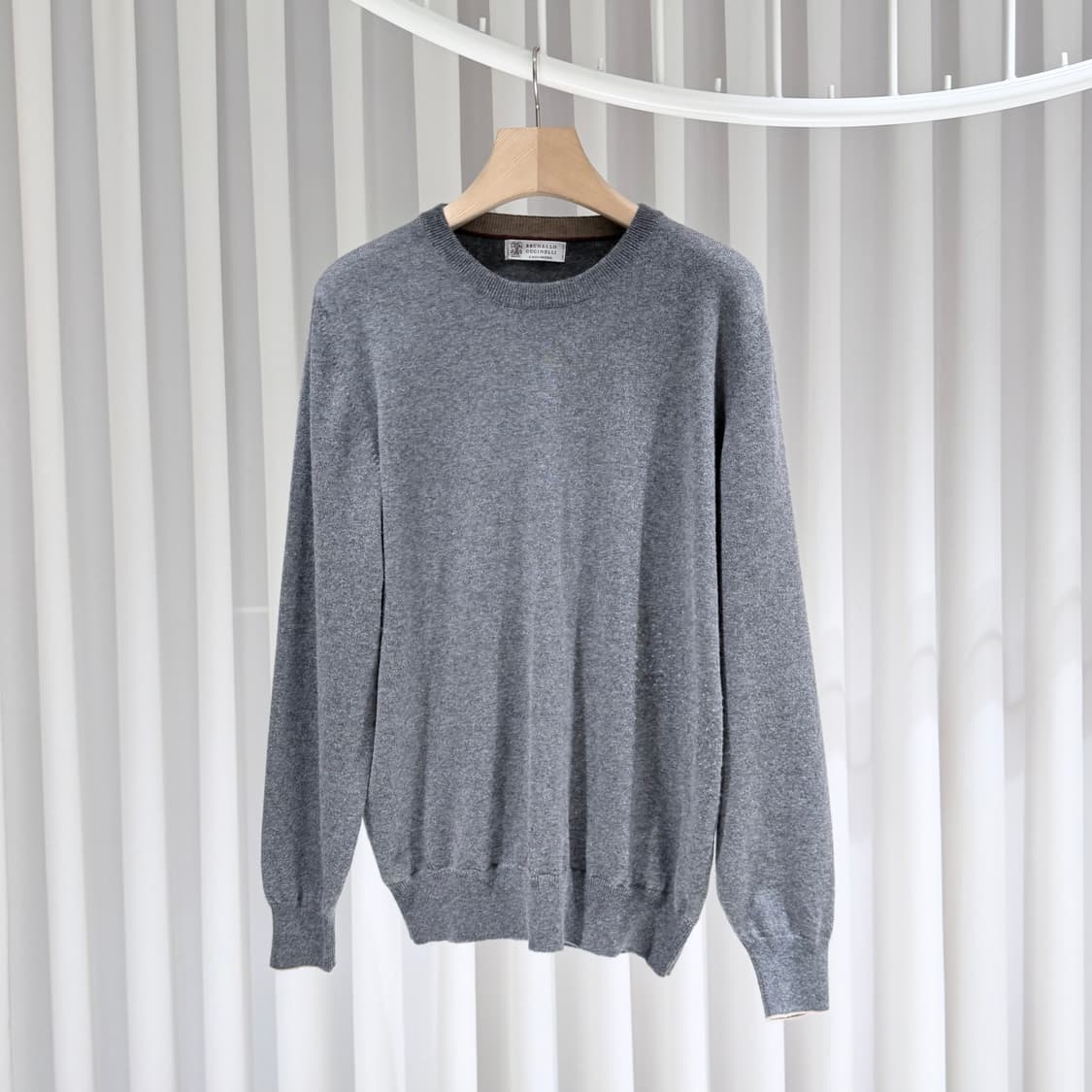 52 / 브루넬로쿠치넬리 캐시미어 그레이 니트 상품이미지1