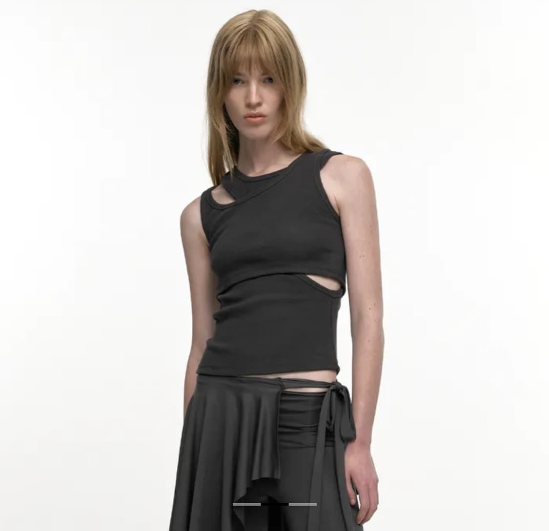 slit layered sleeveless 상품이미지1