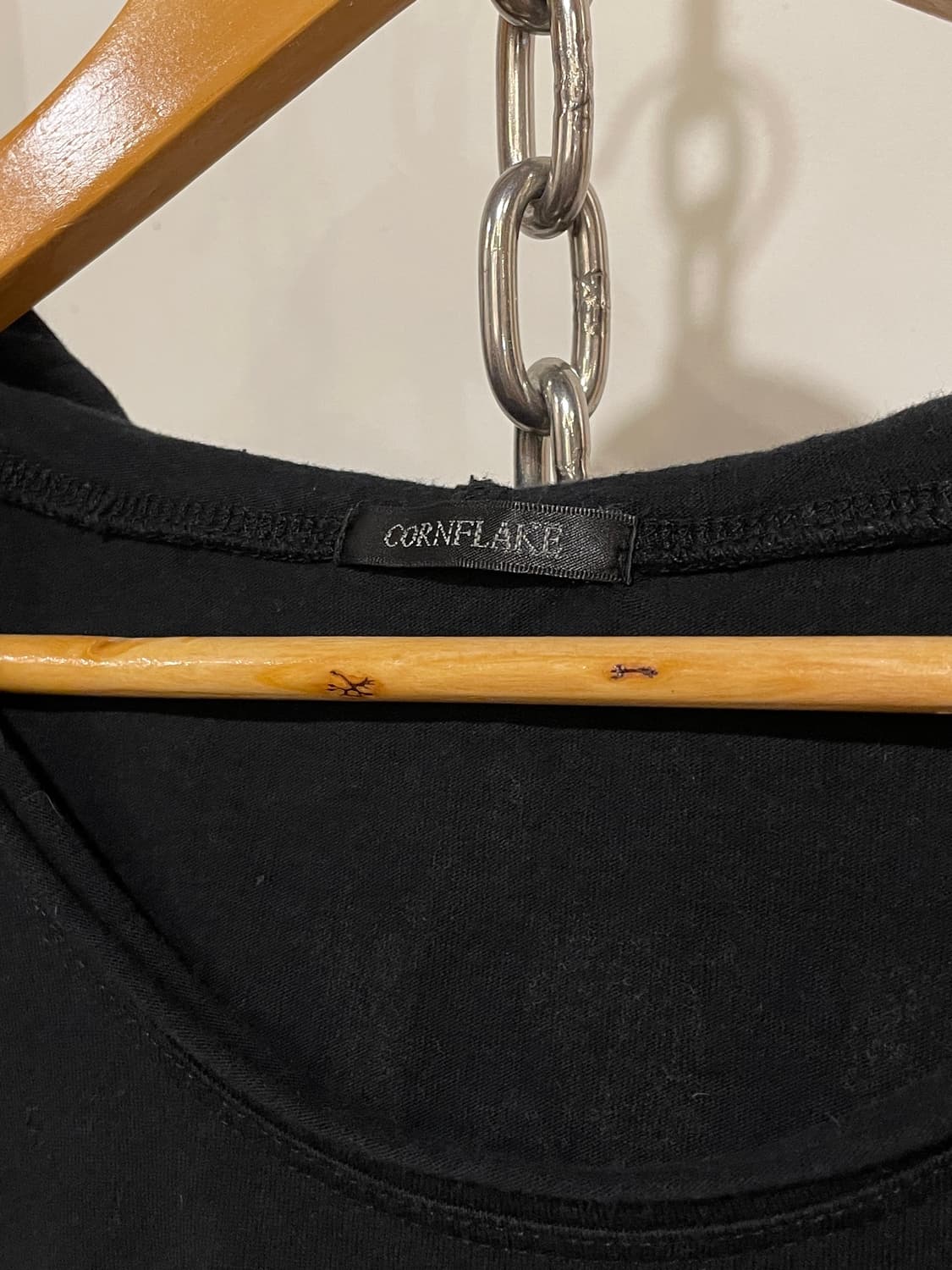 cornflake 스컬 프린트 블랙 후드 반팔 티셔츠 펑크 상품이미지10