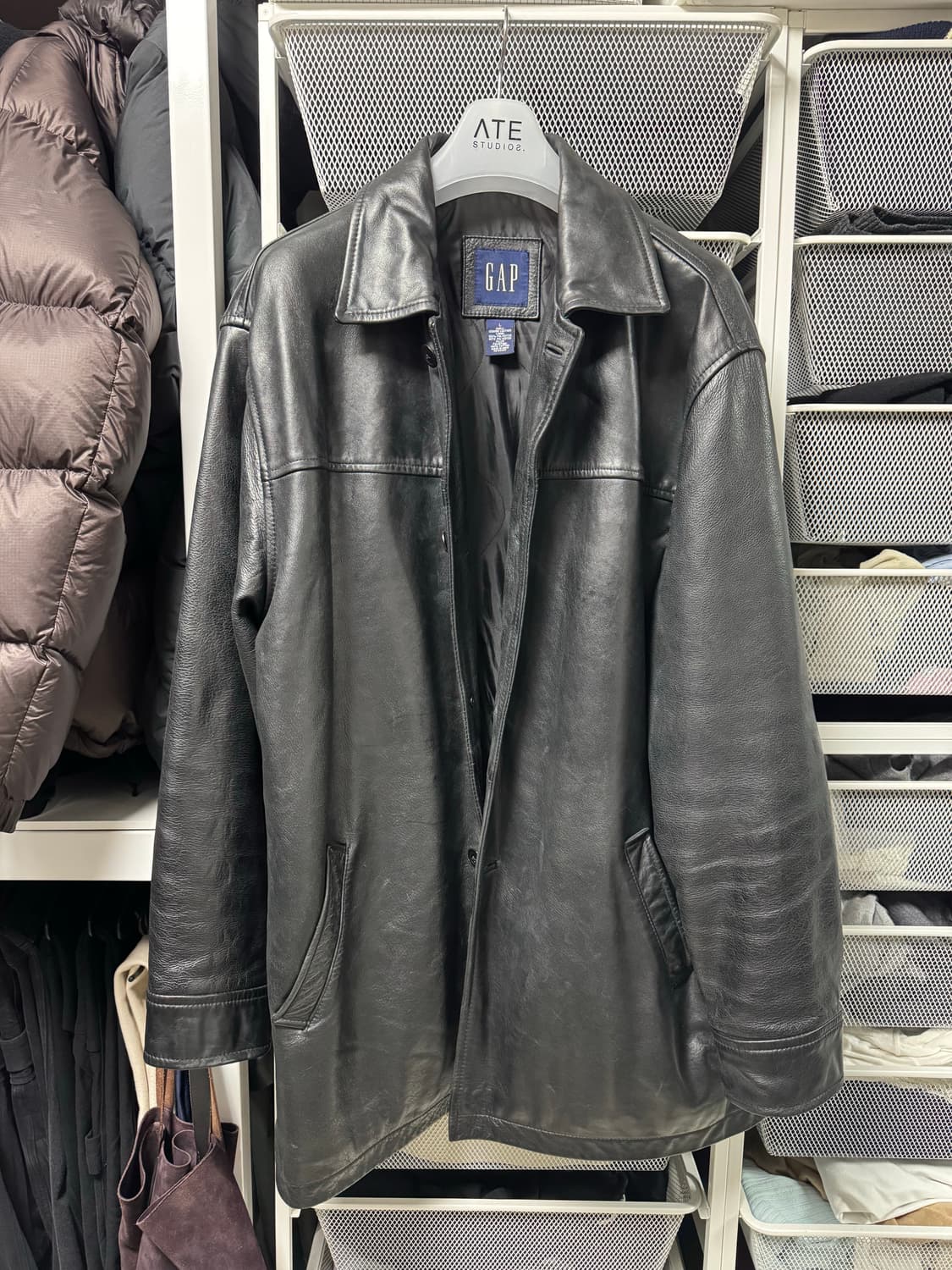 올드 갭 레더 카코트 L old gap leather car coat L 상품이미지2