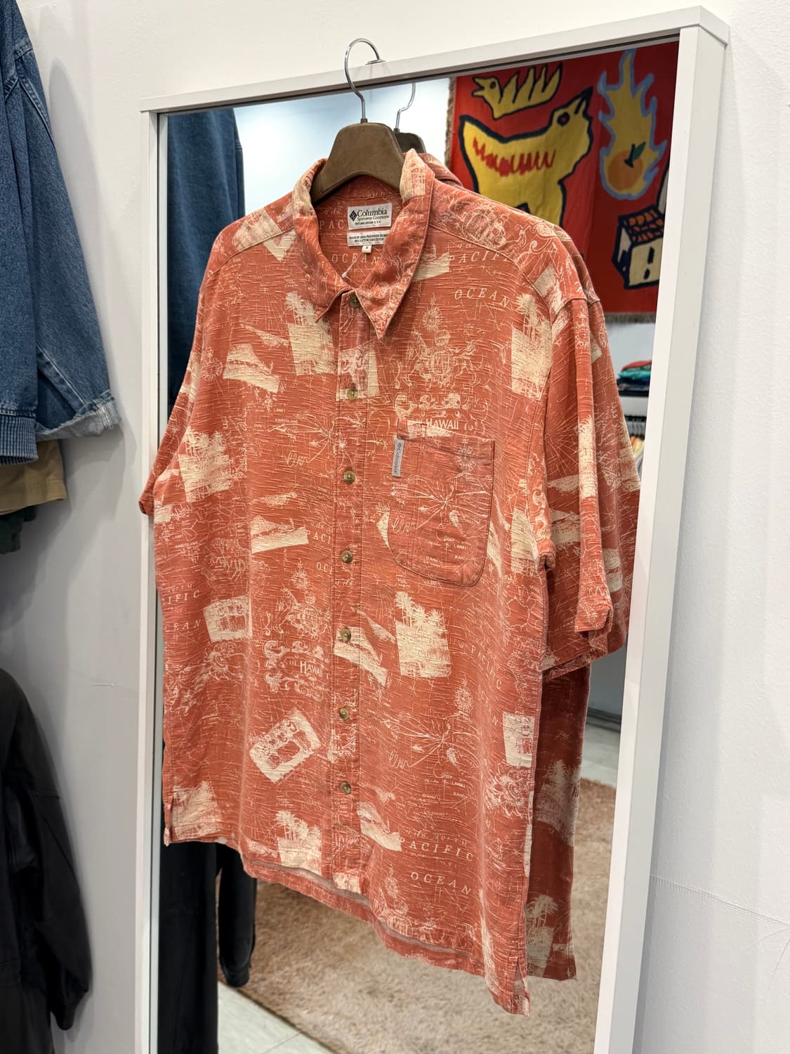 00s Columbia 컬럼비아 빈티지 하와이안 반팔 셔츠 상품이미지1
