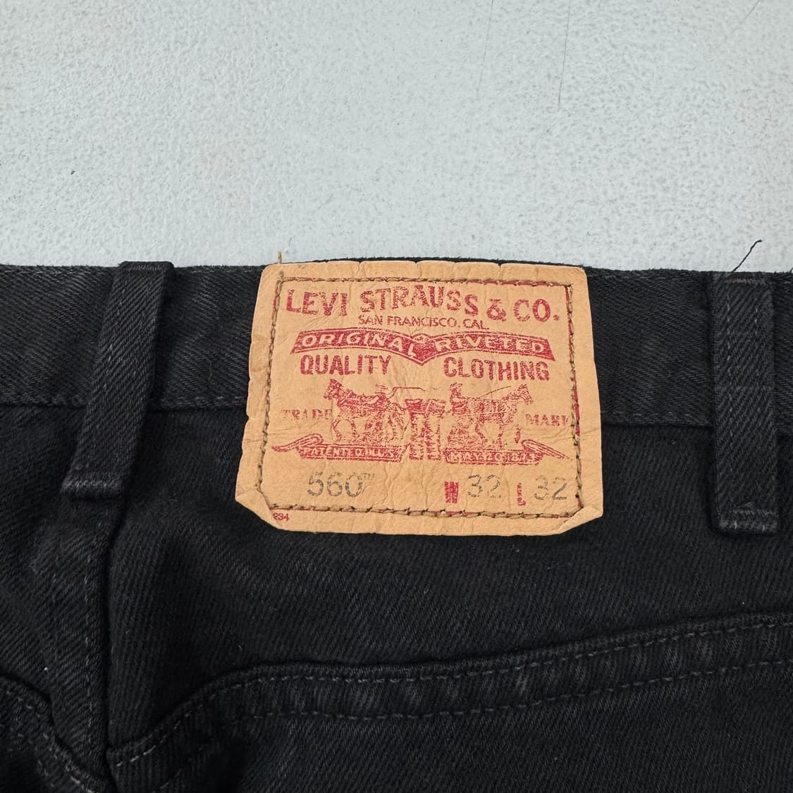 리바이스 00s 560 블랙 배기 데님팬츠 상품이미지6