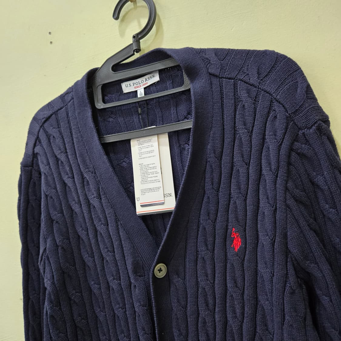 [ L ] U.S. POLO ASSN 케이블 니트 가디건 상품이미지2