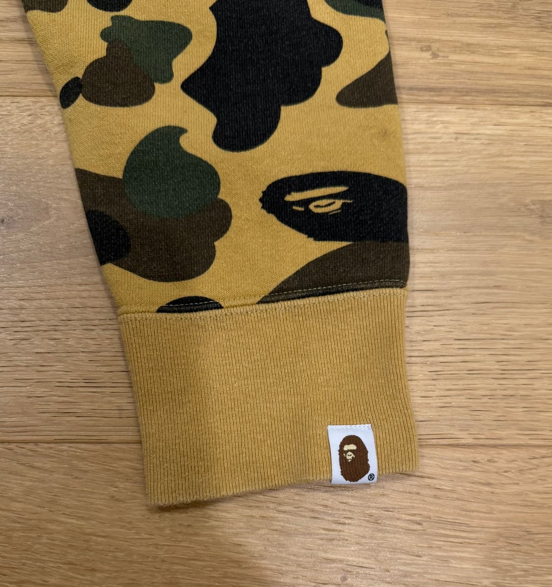 베이프 퍼스트 카모 샤크 풀 집 후드 옐로우 황계 상품이미지5