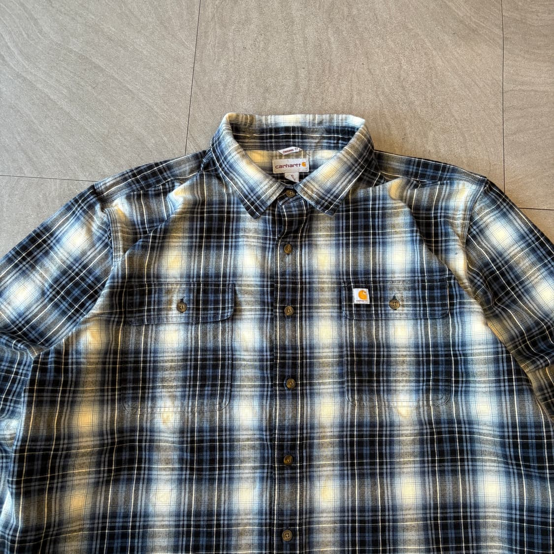 칼하트 오리지널 해비 코튼 체크 긴팔 셔츠 상품이미지3