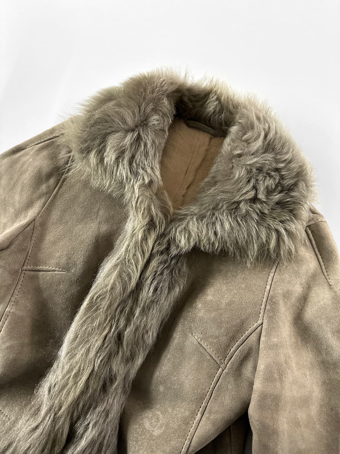 80~90s 빈티지 쉽스킨 시어링 무스탕 코트 상품이미지4