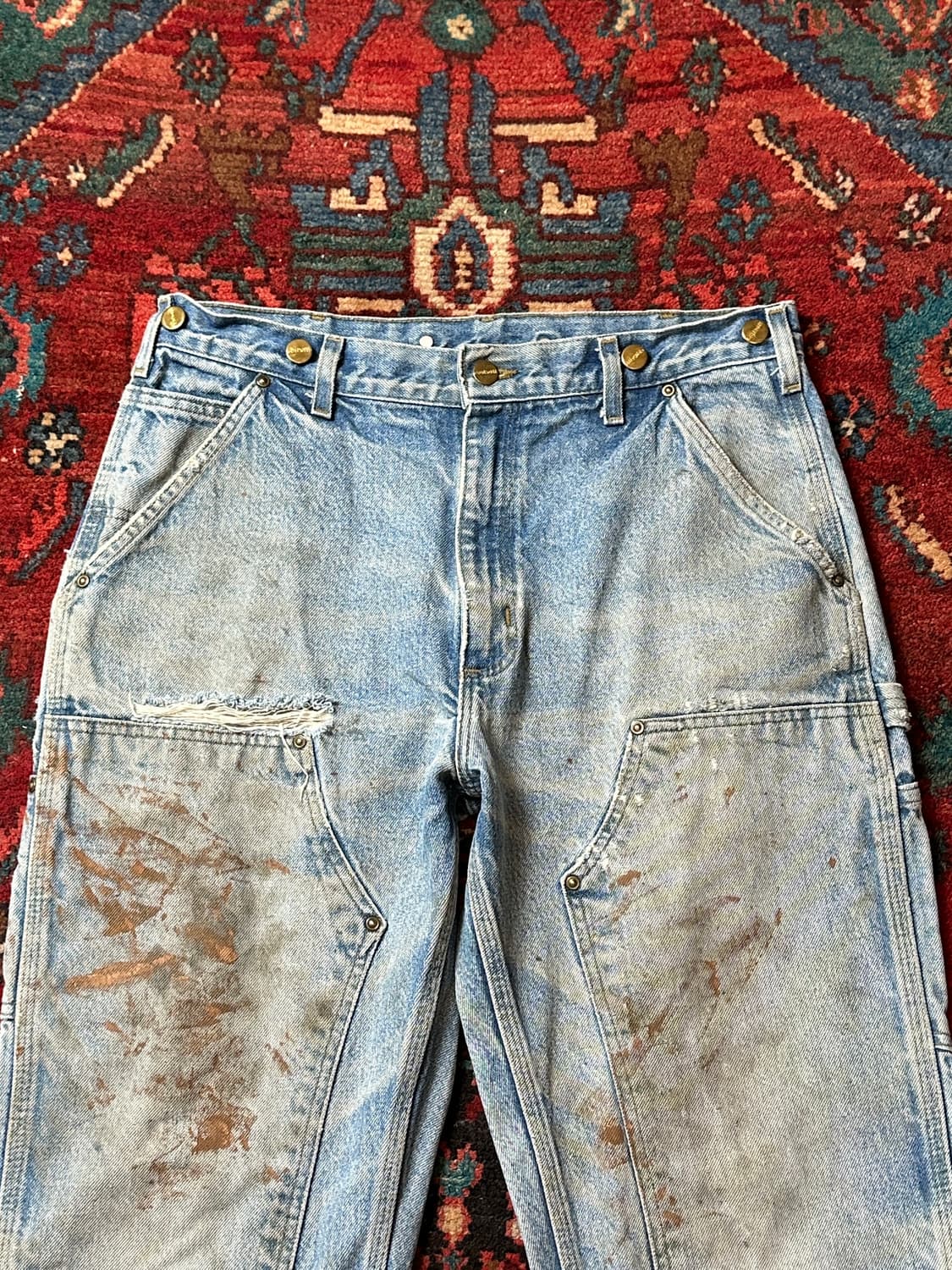 OG 칼하트 데님 더블니 팬츠 칼하트 B73 썩블니 상품이미지5