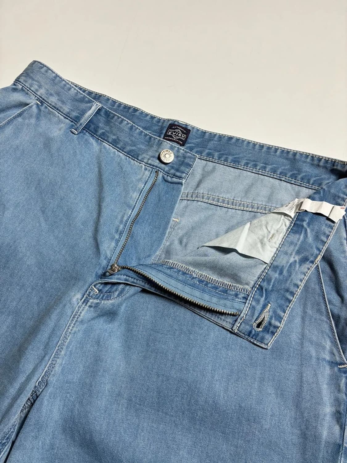 에비수 EVISU 23SS 페인팅 로고 빅힐스 데님 반바지 R2323 상품이미지5