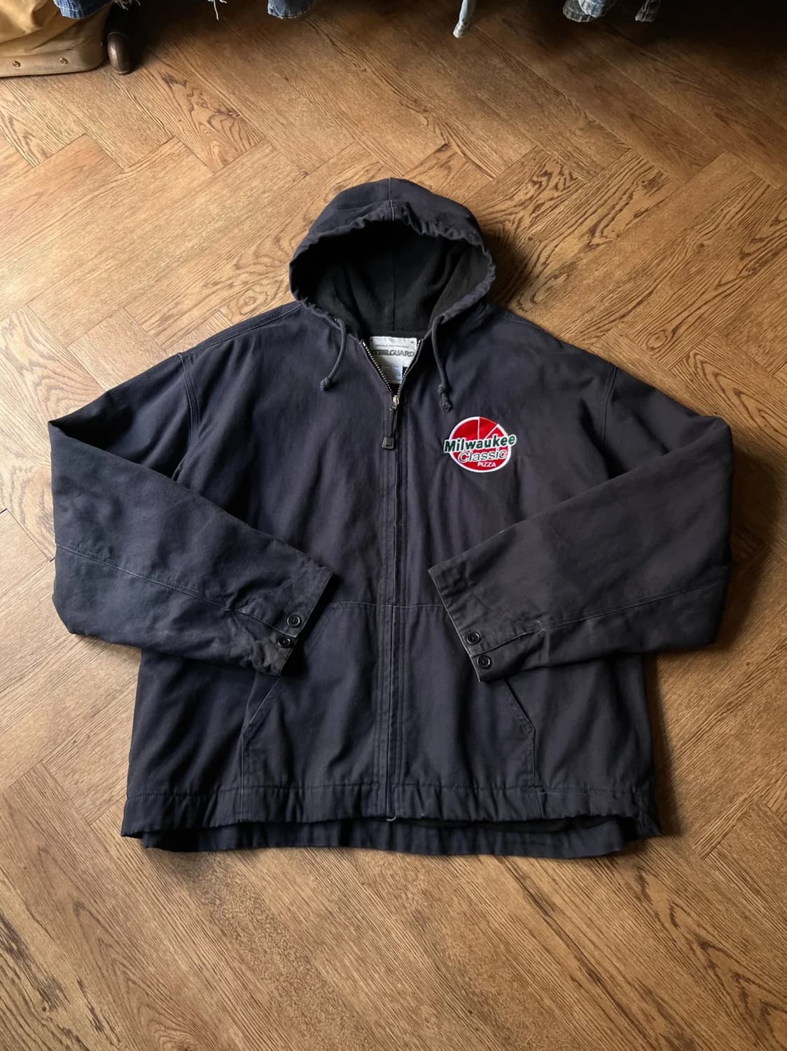 [2XL]USA 빈티지 밀워키 클래식 피자 네이비 액티브 워크자켓 상품이미지1