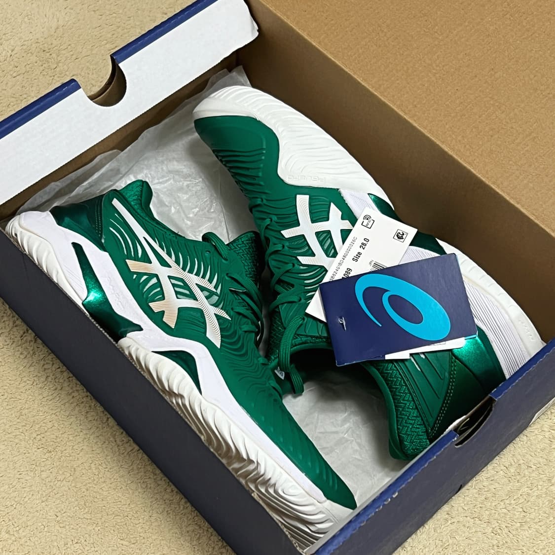 아식스 코트 FF 노박 2020 그린 화이트 상품이미지1