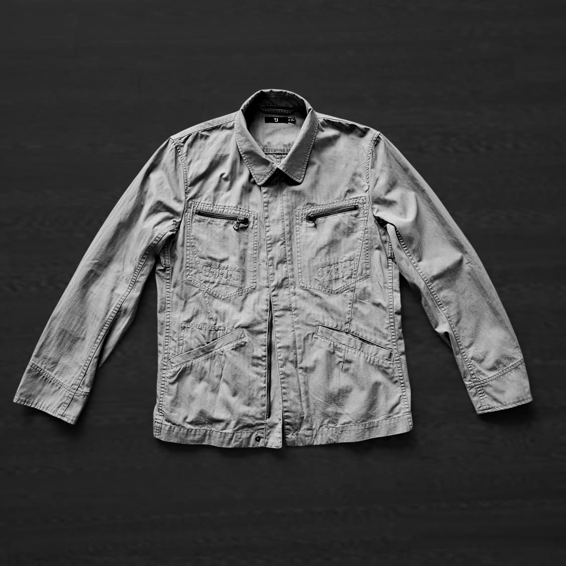 M 95 유니클로 +J 질샌더 워크 자켓 마 린넨 혼방 남자 여자 공용 상품이미지1