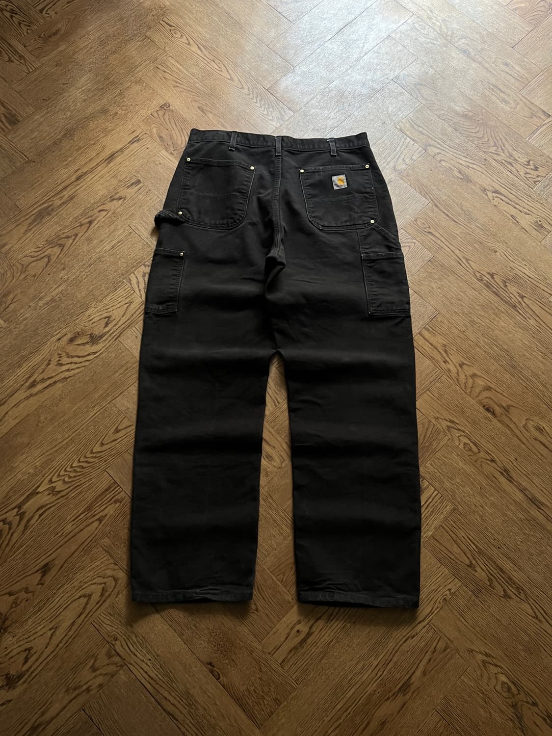 [36]칼하트 Made in USA 빈티지 데미지 블랙 더블니 워크 팬츠 상품이미지2