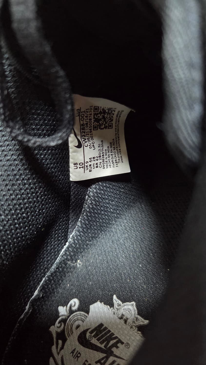 280) 나이키 에어포스 1 로우 트리플블랙 상품이미지4