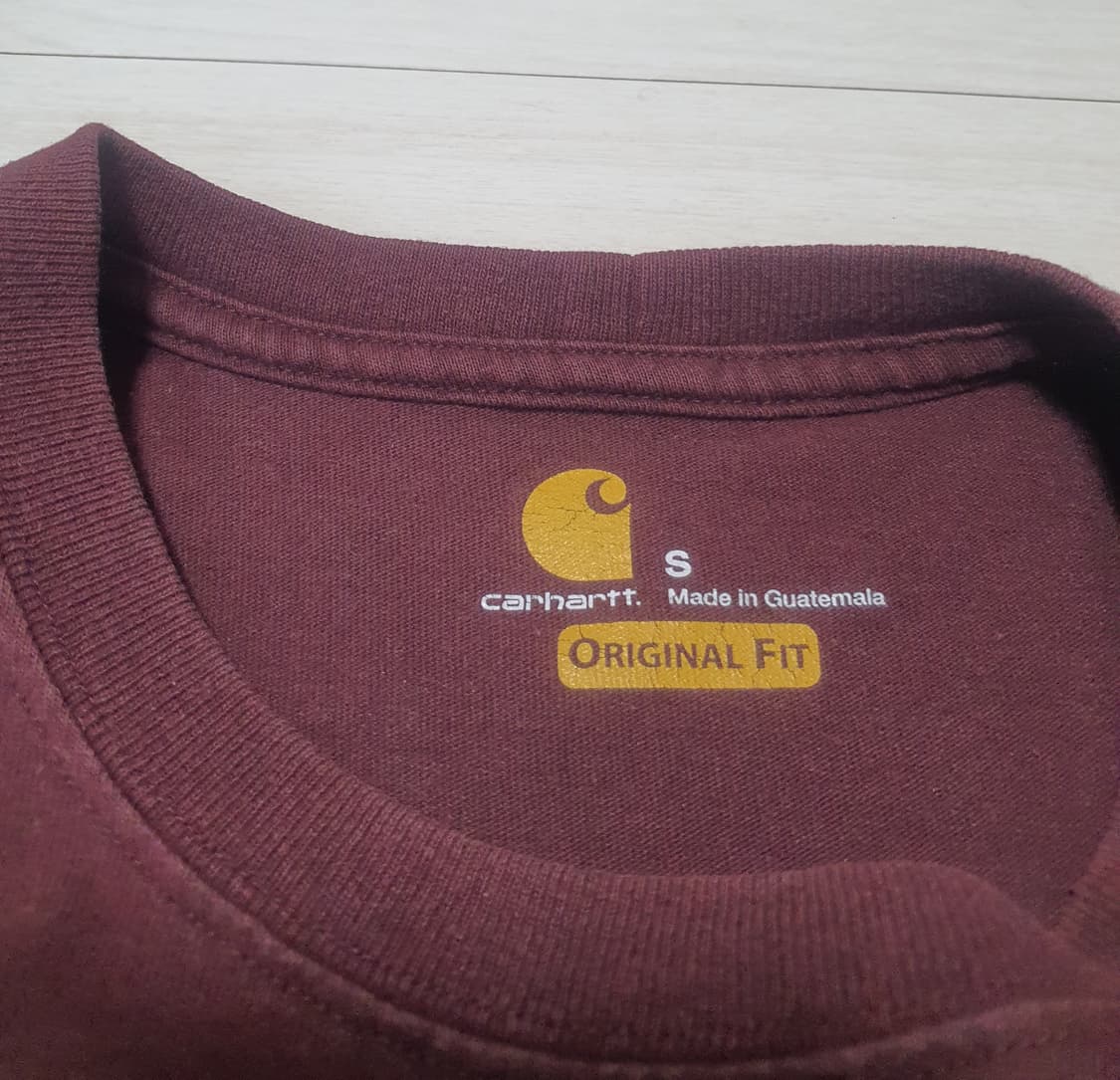칼하트 윕 포켓 반팔티 버건디 S 상품이미지4