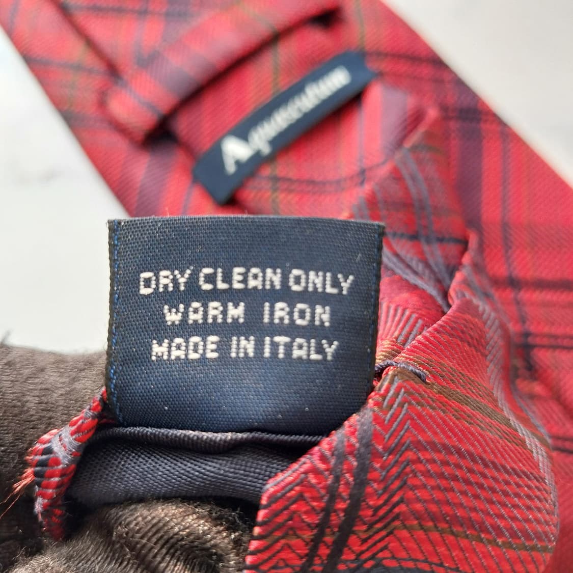 아쿠아스큐텀 실크 레드 자카드 패턴 넥타이 9.1cm A+등급 k2052 상품이미지10