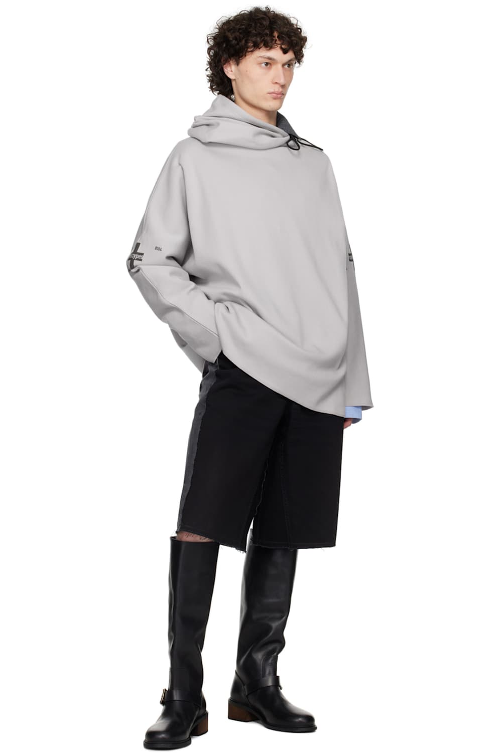 [L/XL]프로토타입스 25ss 와플 트위스트 후드티 상품이미지4