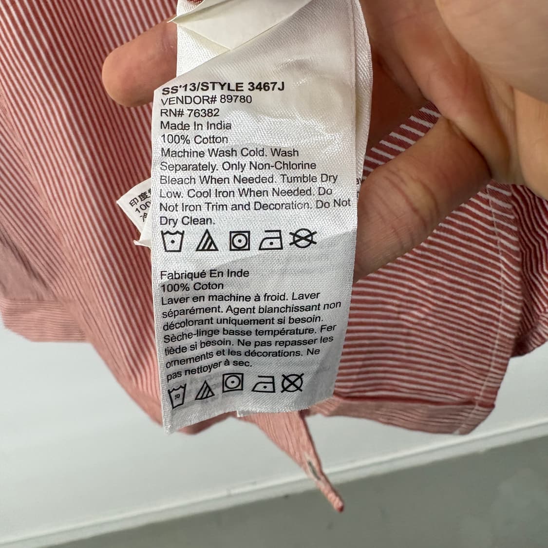 팀버랜드 스트라이프 긴팔 셔츠 남성 XL 상품이미지6