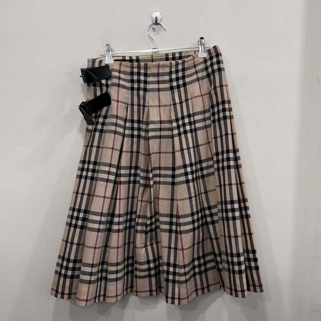 버버리 런던 레더버클 체크 코튼 랩스커트 상품이미지5