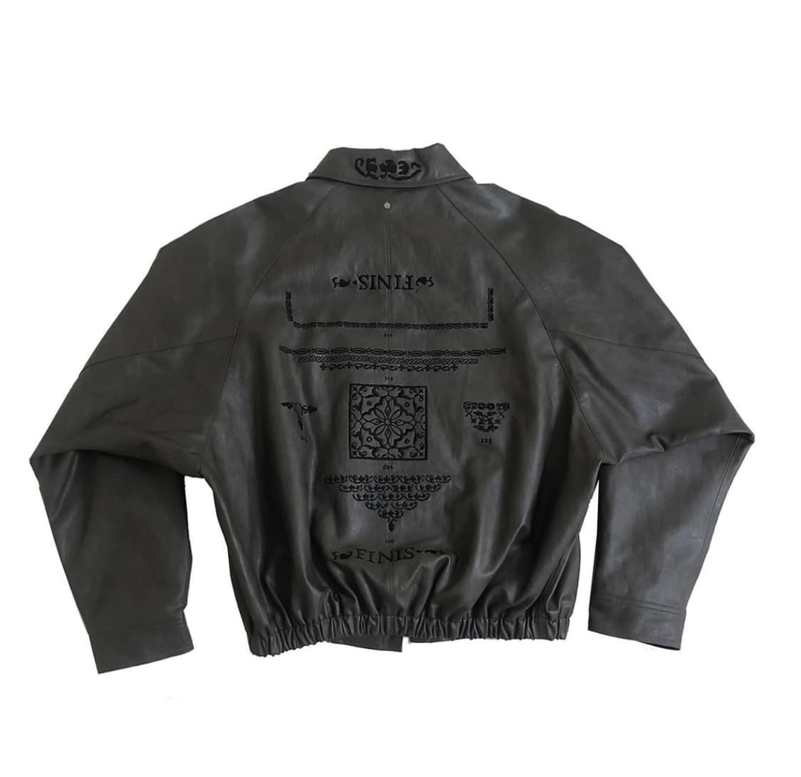 604service embroidered leather jacket  상품이미지2