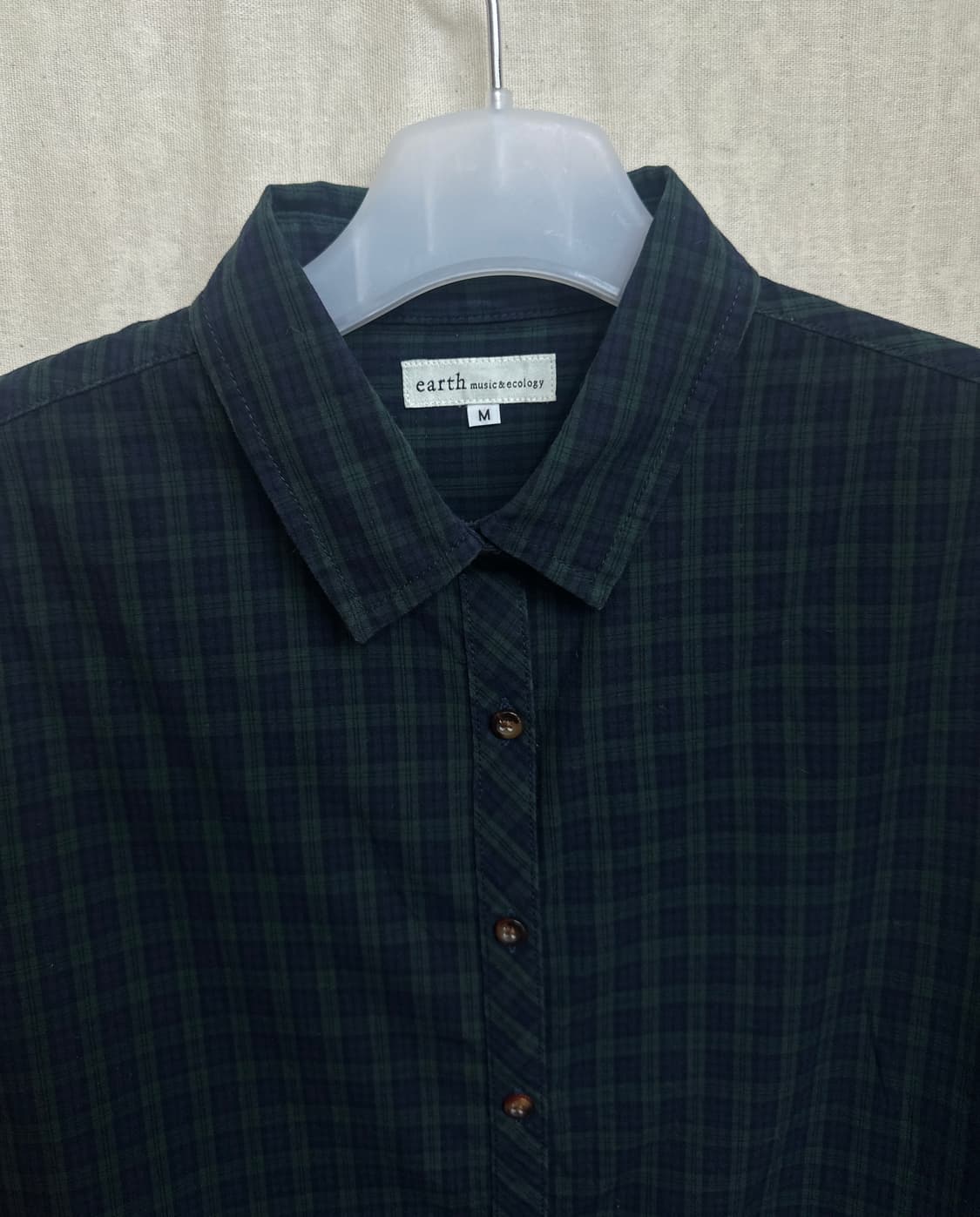 earth music check shirt 상품이미지3