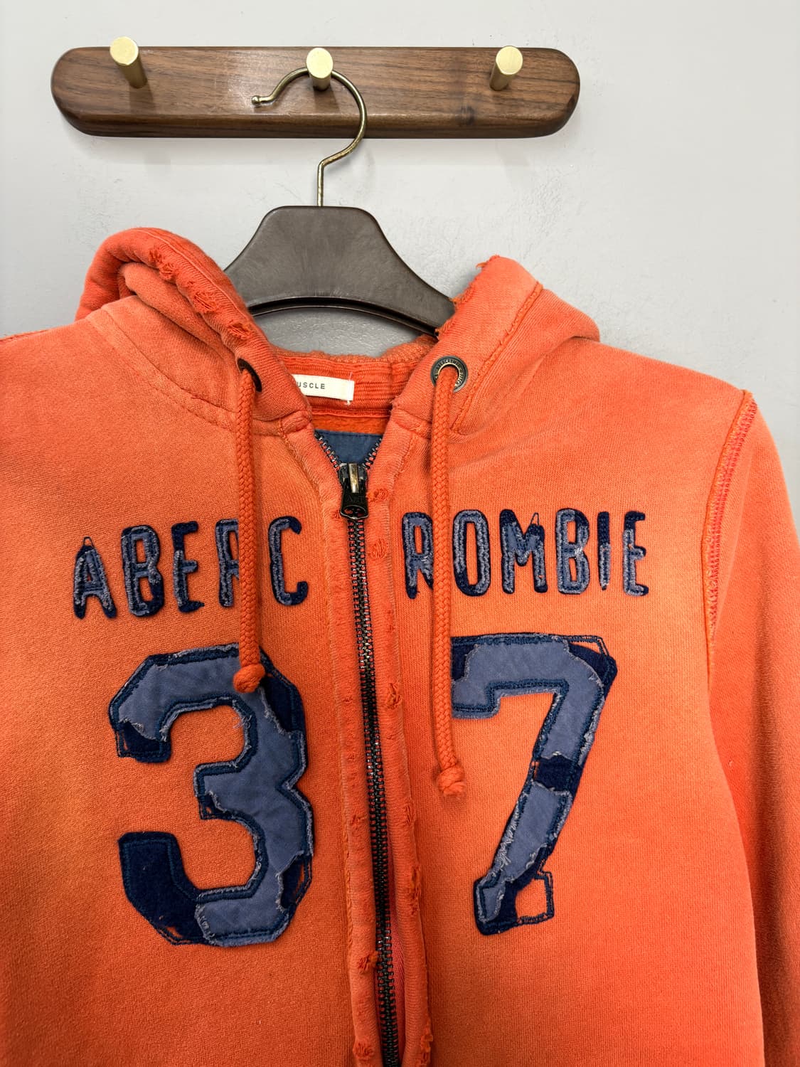 아베크롬비 빈티지 데미지 오렌지 후드집업 A3813 상품이미지3