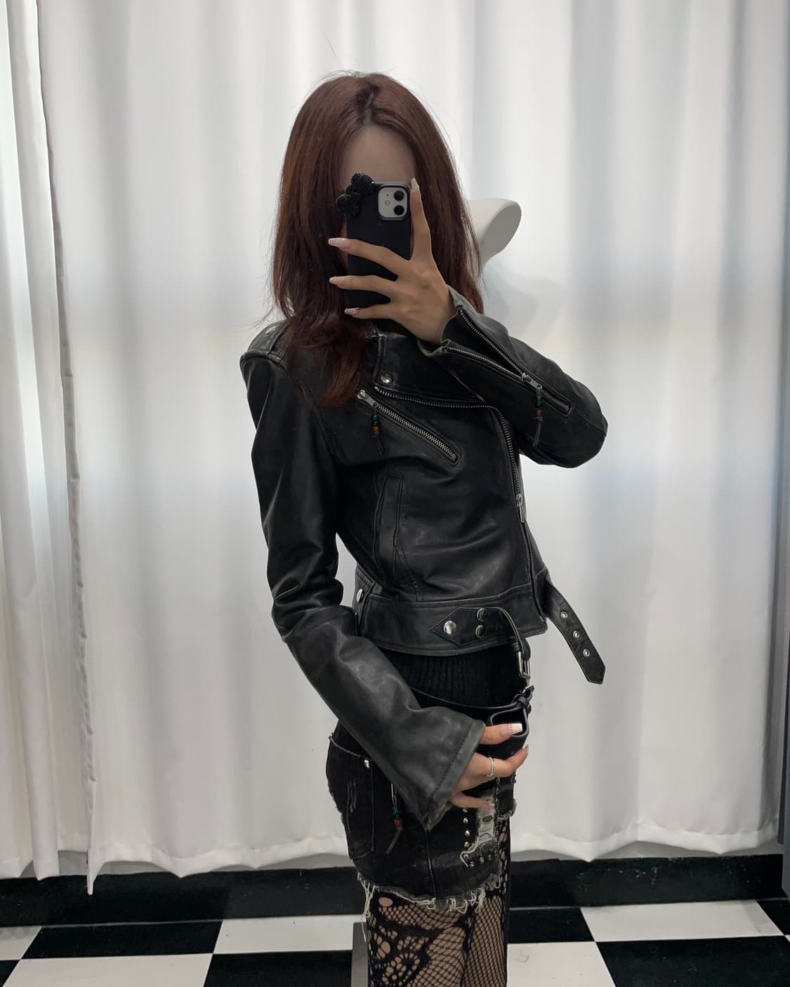 🎸그레이 레더 자켓🎸 상품이미지2