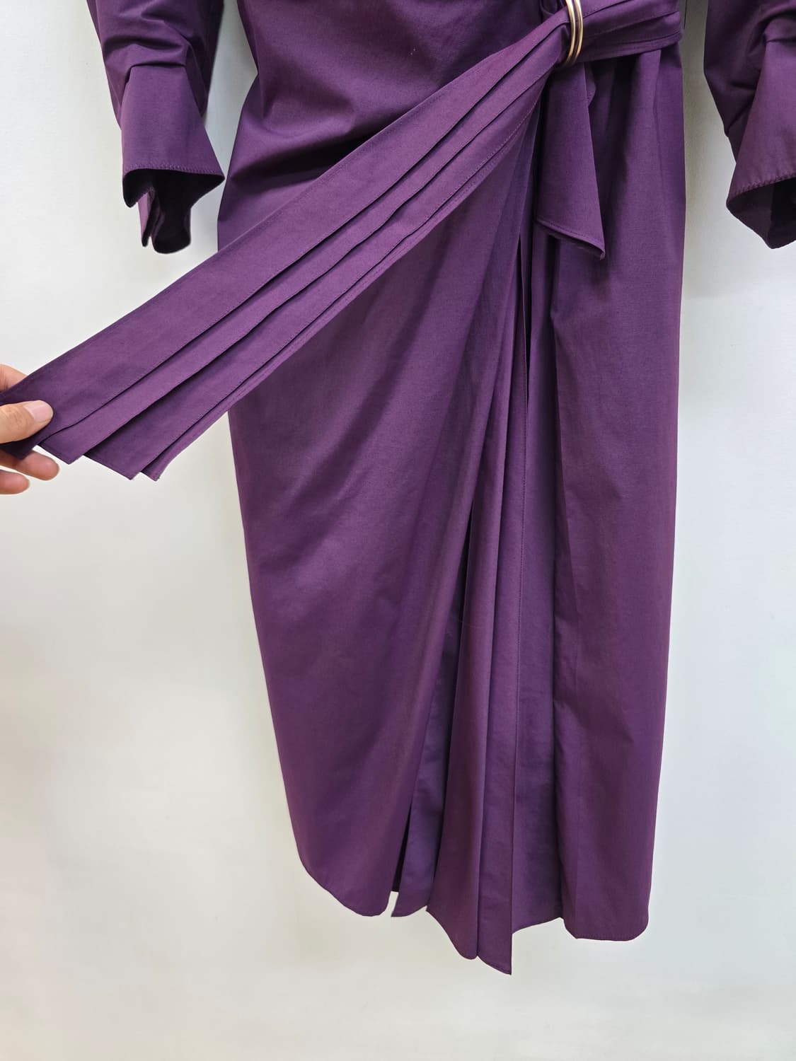 한섬 마인 진주벨티드 드레이프 플리츠 원피스 상품이미지5