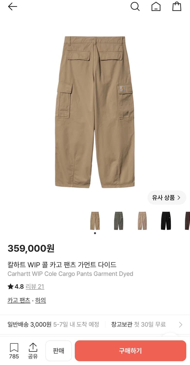 칼하트 wip콜카고 팬츠 상품이미지1