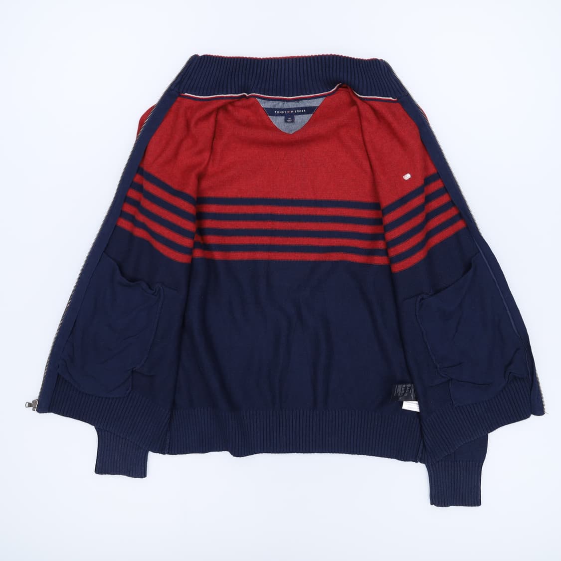 [L] 타미힐피거 배색 니트 집업 자켓 3897 상품이미지3