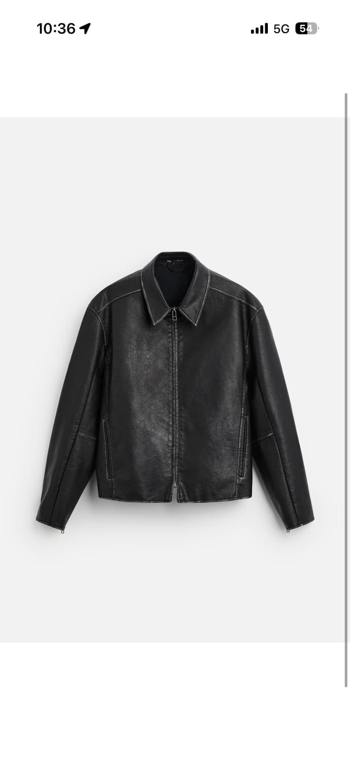 자라 워싱레더 자켓 m 상품이미지1