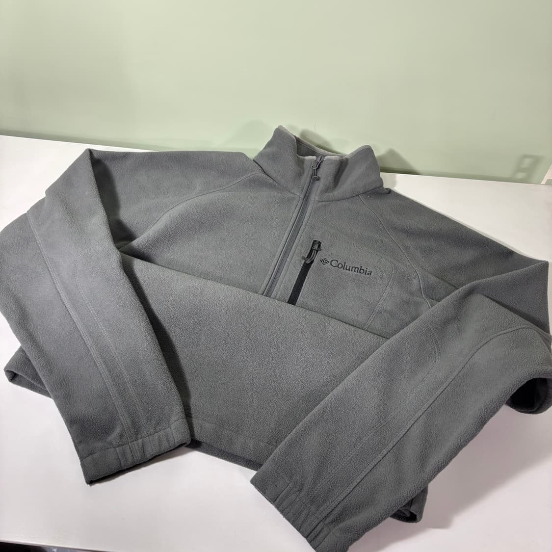 95 컬럼비아 그레이 반집업 풀오버 플리스 상품이미지1