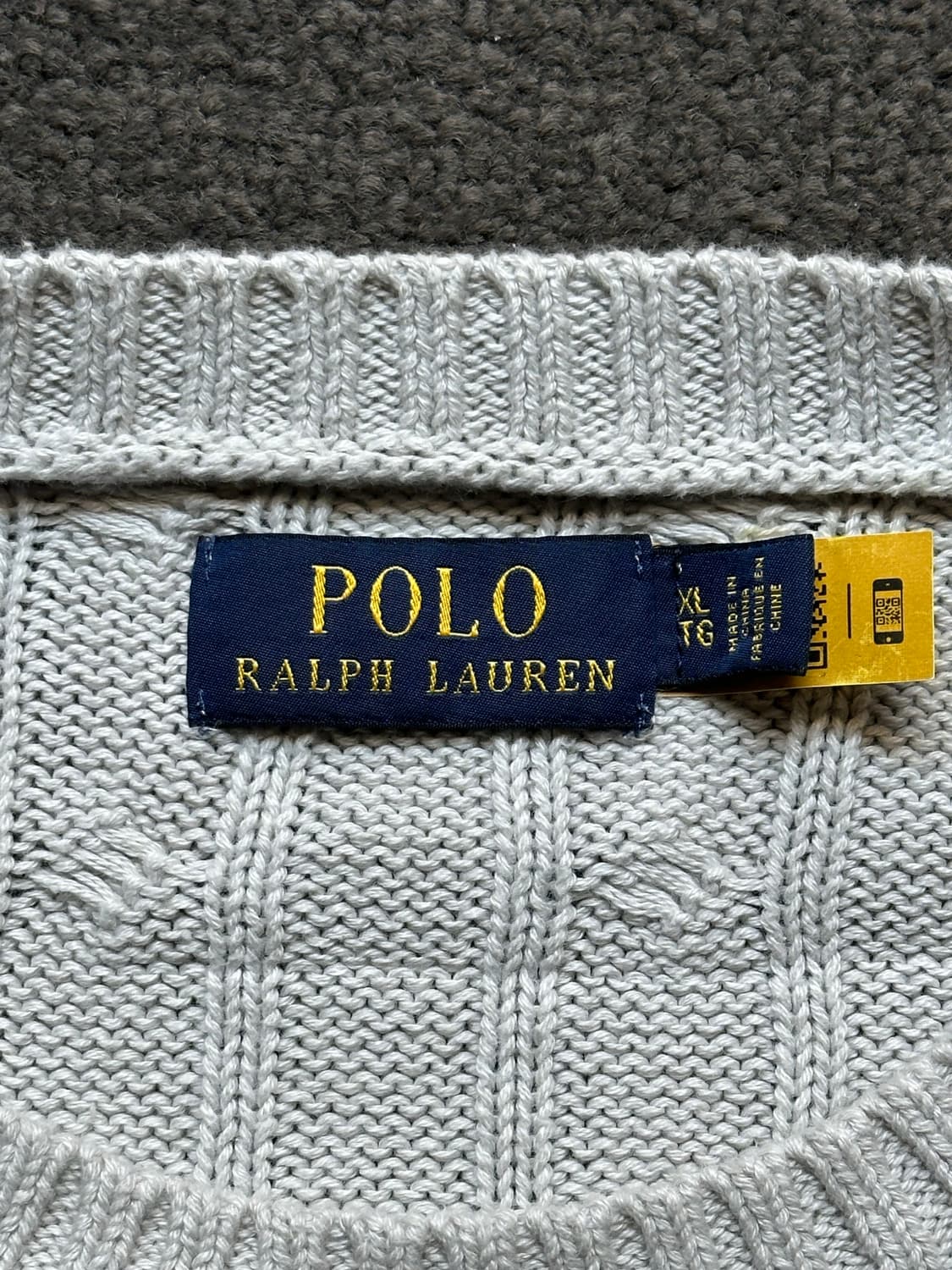 폴로 랄프로렌 케이블 니트 XL 라이트 그레이 상품이미지3