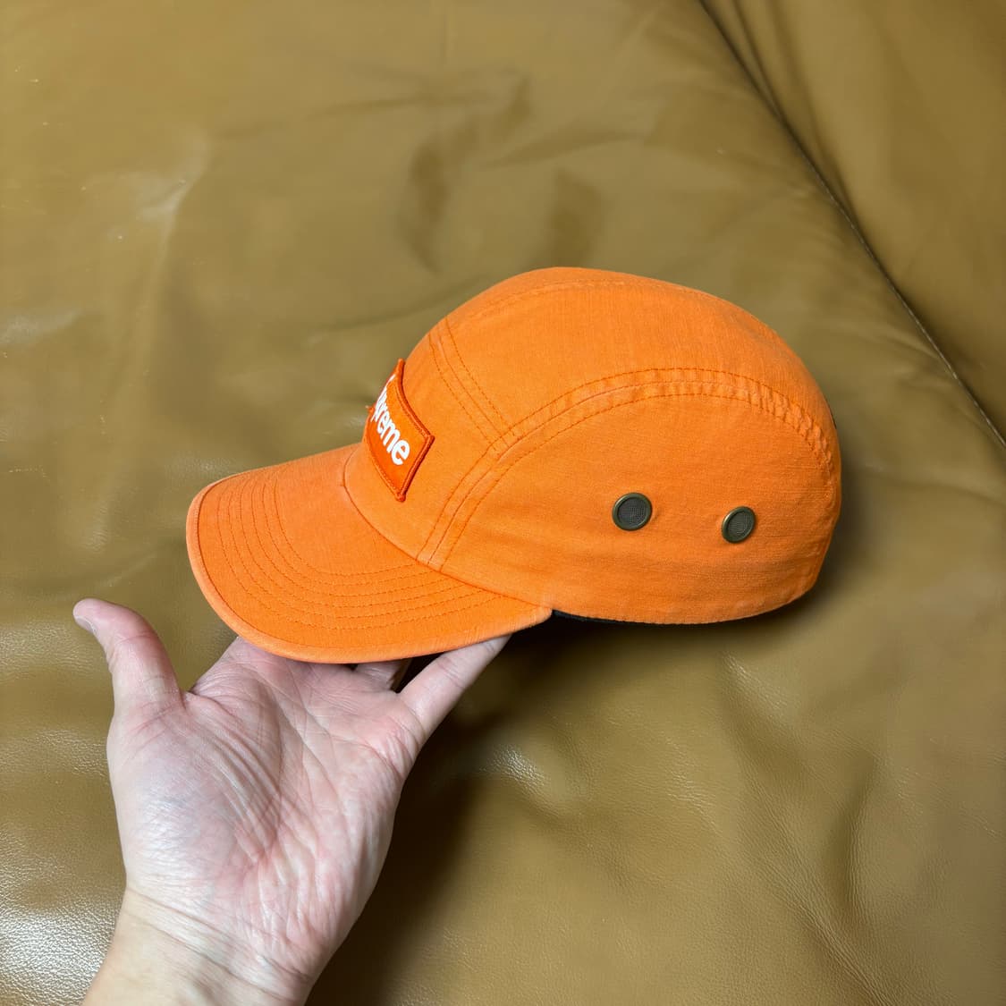 슈프림 캠프캡 모자 박스로고 24ss 밀리터리 오렌지 상품이미지5