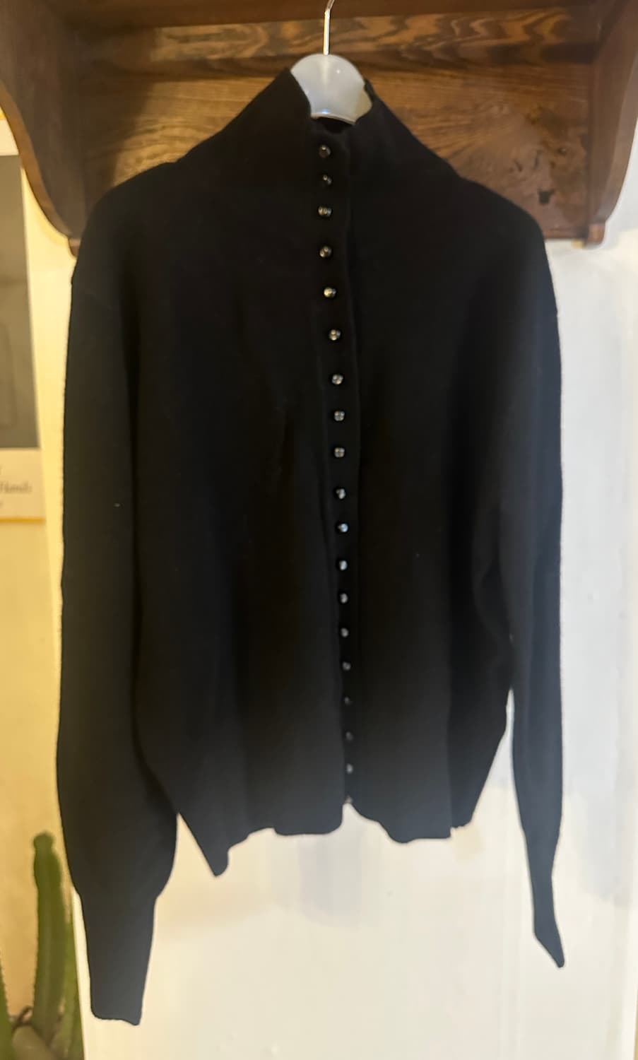 (25FW 새상품) 해바이해킴 버튼 업 니트 블랙 FREE 상품이미지3