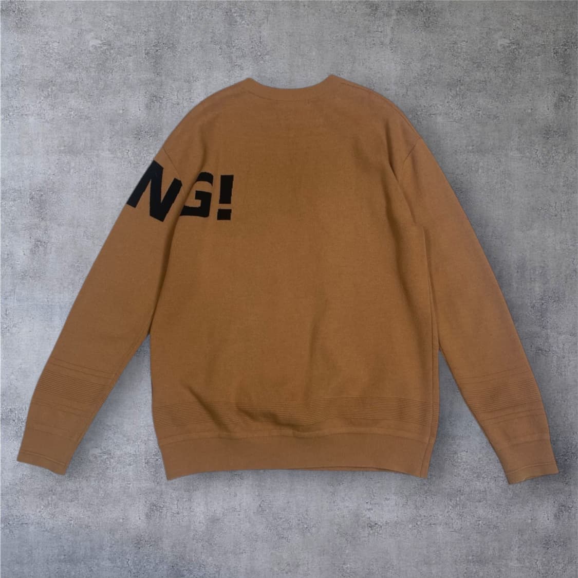 시스템 System 카멜브라운 레터링 자카드 니트 100 상품이미지7