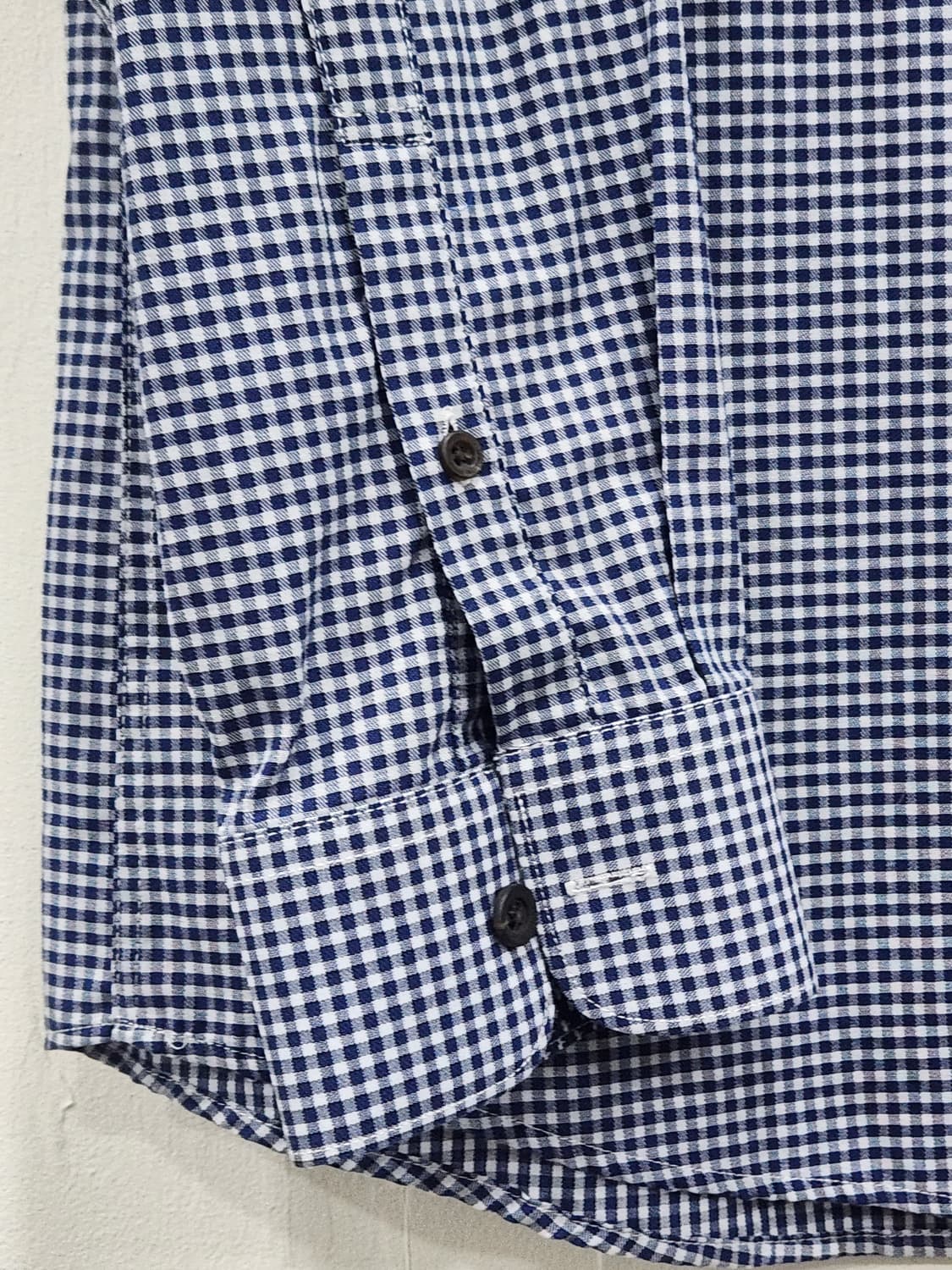 [M] 질바이질스튜어트 네이비 체크 셔츠 스탠다드핏 남성 M 상품이미지4